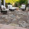 Piper Looms Chantille Geometric ACN2206 Fudge Machine Washable Area Rug Outdoor Lifestyle Image Feature