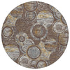 Piper Looms Chantille Geometric ACN2206 Fudge Machine Washable Area Rug Round Main Image