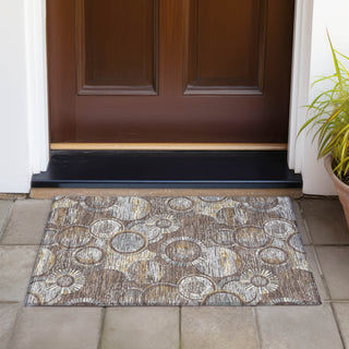 Piper Looms Chantille Geometric ACN2206 Fudge Machine Washable Area Rug Scatter Outdoor Lifestyle Image Feature