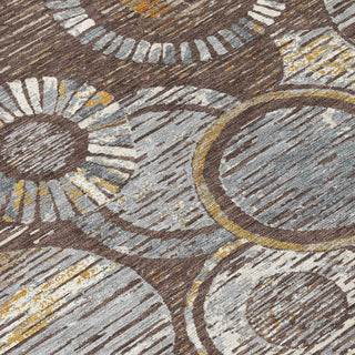 Piper Looms Chantille Geometric ACN2206 Fudge Machine Washable Area Rug Swatch Image