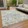 Piper Looms Chantille Geometric ACN2206 Ivory Machine Washable Area Rug Outdoor Lifestyle Image Feature