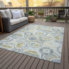 Piper Looms Chantille Geometric ACN2206 Ivory Machine Washable Area Rug Outdoor Lifestyle Image Feature