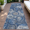 Piper Looms Chantille Geometric ACN2206 Navy Machine Washable Area Rug Runner Outdoor Lifestyle Image Feature