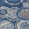 Piper Looms Chantille Geometric ACN2206 Navy Machine Washable Area Rug Swatch Image