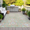 Piper Looms Chantille Bohemian ACN2207 Aloe Machine Washable Area Rug Outdoor Lifestyle Image Feature