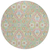 Piper Looms Chantille Bohemian ACN2207 Aloe Machine Washable Area Rug Round Main Image