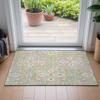 Piper Looms Chantille Bohemian ACN2207 Aloe Machine Washable Area Rug Scatter Lifestyle Image Feature