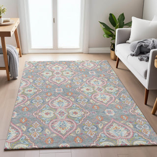 Piper Looms Chantille Bohemian ACN2207 Gray Machine Washable Area Rug Lifestyle Image Feature