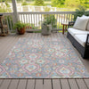 Piper Looms Chantille Bohemian ACN2207 Gray Machine Washable Area Rug Outdoor Lifestyle Image Feature