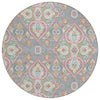 Piper Looms Chantille Bohemian ACN2207 Gray Machine Washable Area Rug Round Main Image