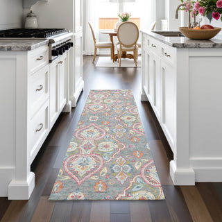Piper Looms Chantille Bohemian ACN2207 Gray Machine Washable Area Rug Runner Lifestyle Image Feature