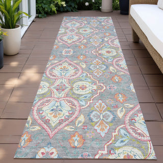 Piper Looms Chantille Bohemian ACN2207 Gray Machine Washable Area Rug Runner Outdoor Lifestyle Image Feature