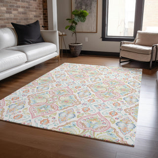 Piper Looms Chantille Bohemian ACN2207 Ivory Machine Washable Area Rug Lifestyle Image Feature