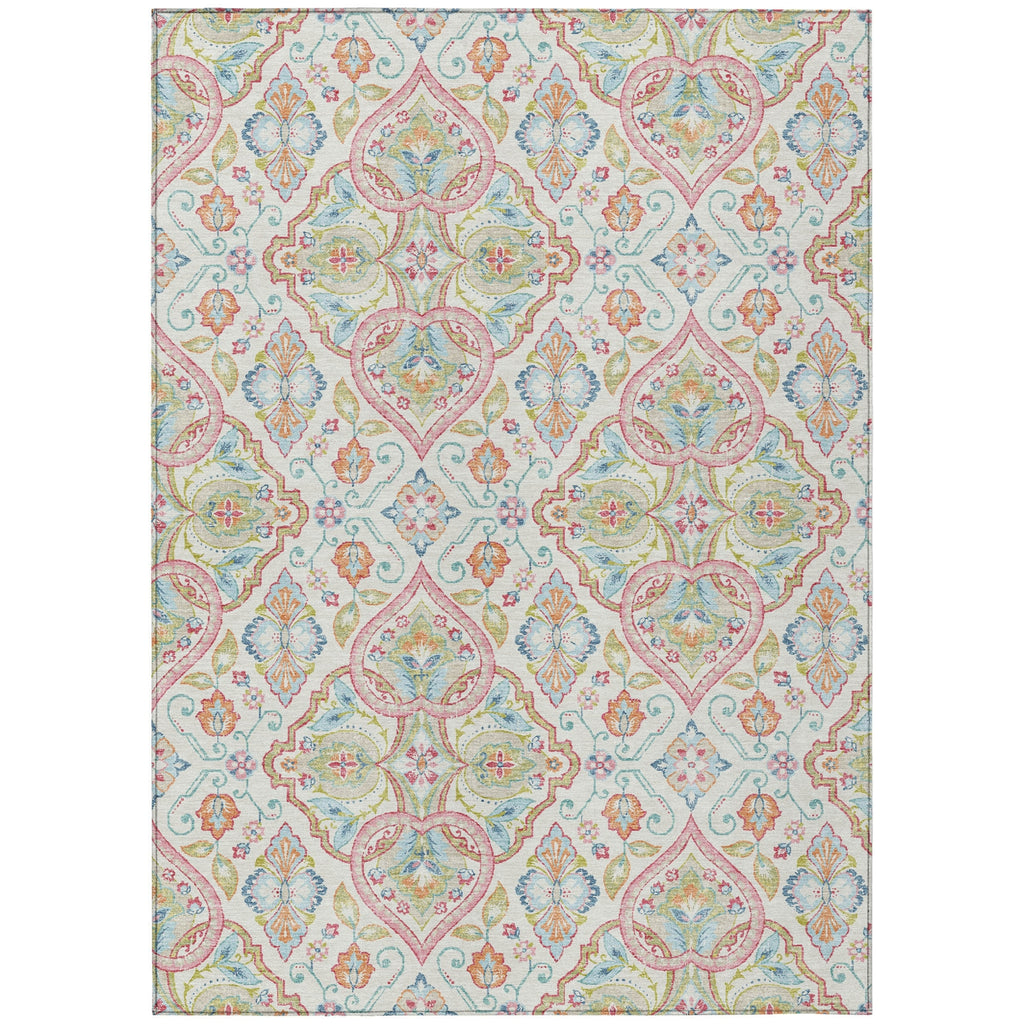 Piper Looms Chantille Bohemian ACN2207 Ivory Machine Washable Area Rug main image