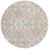 Piper Looms Chantille Bohemian ACN2207 Ivory Machine Washable Area Rug Round Main Image