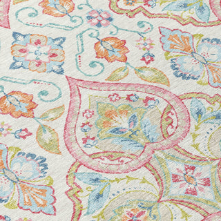 Piper Looms Chantille Bohemian ACN2207 Ivory Machine Washable Area Rug Swatch Image