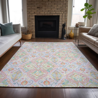 Piper Looms Chantille Bohemian ACN2207 Lavender Machine Washable Area Rug Lifestyle Image Feature