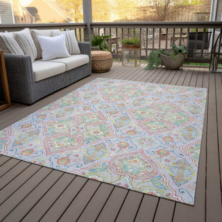 Piper Looms Chantille Bohemian ACN2207 Lavender Machine Washable Area Rug Outdoor Lifestyle Image Feature