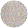 Piper Looms Chantille Bohemian ACN2207 Lavender Machine Washable Area Rug Round Main Image