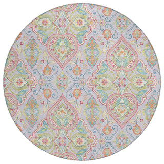 Piper Looms Chantille Bohemian ACN2207 Lavender Machine Washable Area Rug Round Main Image