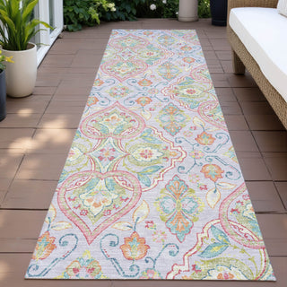 Piper Looms Chantille Bohemian ACN2207 Lavender Machine Washable Area Rug Runner Outdoor Lifestyle Image Feature