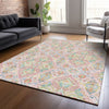 Piper Looms Chantille Bohemian ACN2207 Pink Machine Washable Area Rug Lifestyle Image Feature