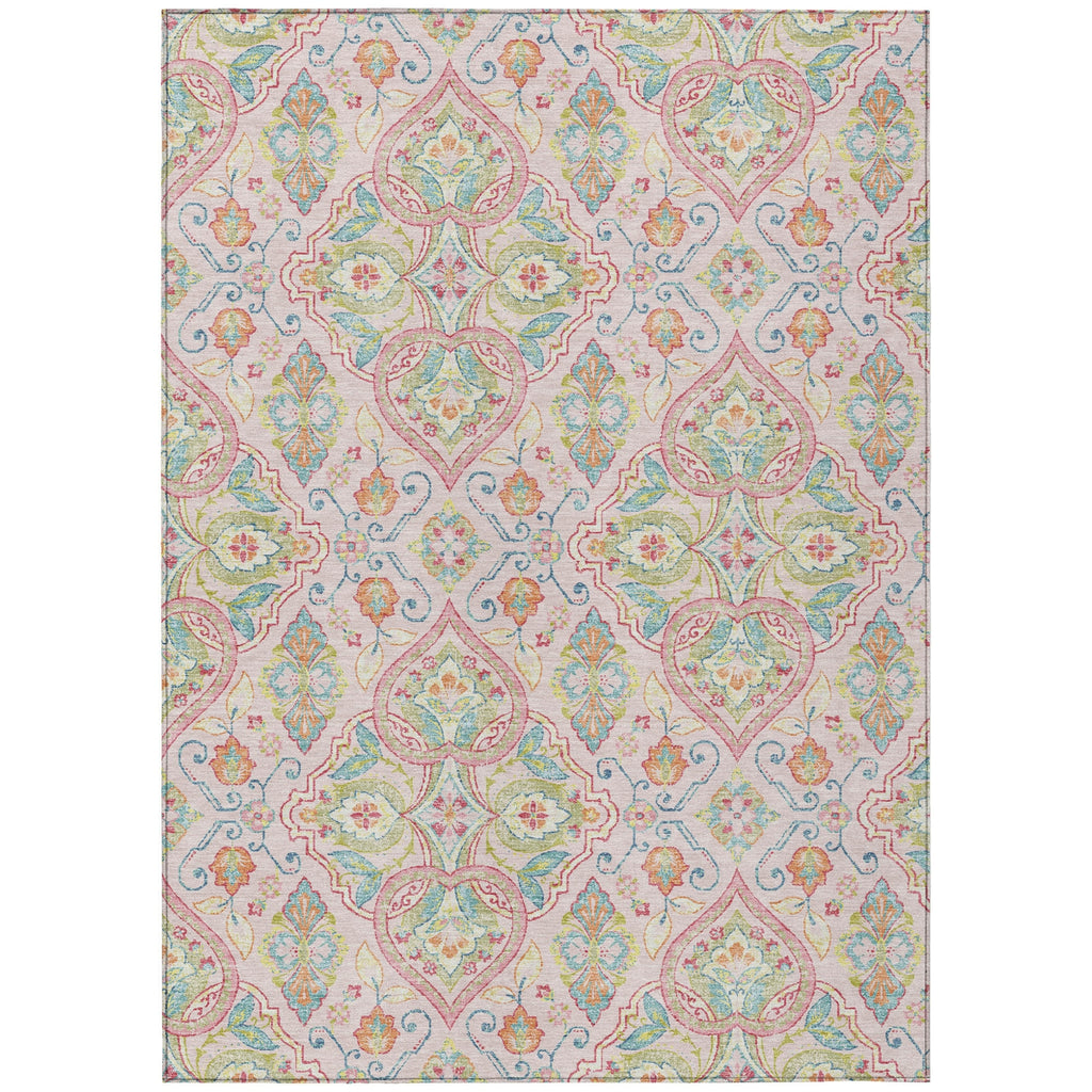 Piper Looms Chantille Bohemian ACN2207 Pink Machine Washable Area Rug main image