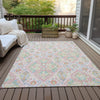 Piper Looms Chantille Bohemian ACN2207 Pink Machine Washable Area Rug Outdoor Lifestyle Image Feature
