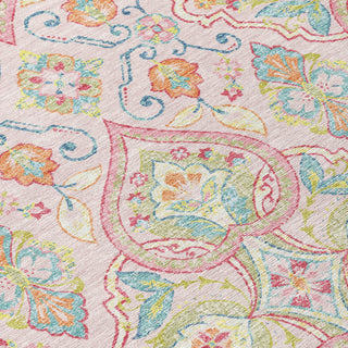 Piper Looms Chantille Bohemian ACN2207 Pink Machine Washable Area Rug Swatch Image