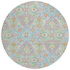 Piper Looms Chantille Bohemian ACN2207 Sky Machine Washable Area Rug Round Main Image