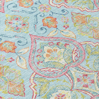 Piper Looms Chantille Bohemian ACN2207 Sky Machine Washable Area Rug Swatch Image