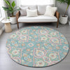 Piper Looms Chantille Bohemian ACN2207 Spa Machine Washable Area Rug Round Lifestyle Image Feature