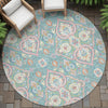 Piper Looms Chantille Bohemian ACN2207 Spa Machine Washable Area Rug Round Outdoor Lifestyle Image Feature