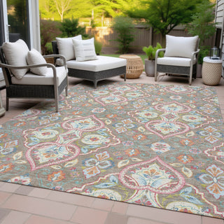 Piper Looms Chantille Bohemian ACN2207 Taupe Machine Washable Area Rug Outdoor Lifestyle Image Feature