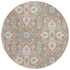 Piper Looms Chantille Bohemian ACN2207 Taupe Machine Washable Area Rug Round Main Image