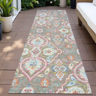 Piper Looms Chantille Bohemian ACN2207 Taupe Machine Washable Area Rug Runner Outdoor Lifestyle Image Feature
