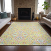 Piper Looms Chantille Bohemian ACN2207 Yellow Machine Washable Area Rug Lifestyle Image Feature