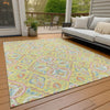 Piper Looms Chantille Bohemian ACN2207 Yellow Machine Washable Area Rug Outdoor Lifestyle Image Feature