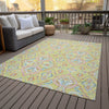 Piper Looms Chantille Bohemian ACN2207 Yellow Machine Washable Area Rug Outdoor Lifestyle Image Feature