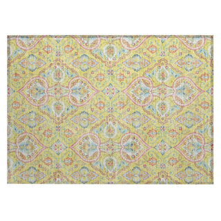 Piper Looms Chantille Bohemian ACN2207 Yellow Machine Washable Area Rug Scatter Main Image