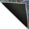 Piper Looms Chantille Geometric ACN2208 Blue Machine Washable Area Rug Backing Image