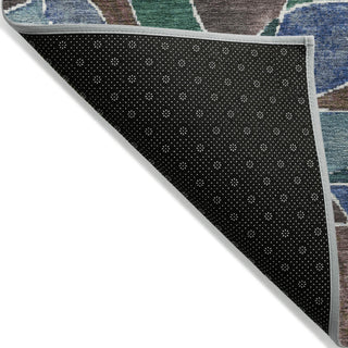 Piper Looms Chantille Geometric ACN2208 Blue Machine Washable Area Rug Backing Image