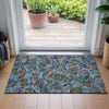 Piper Looms Chantille Geometric ACN2208 Blue Machine Washable Area Rug Scatter Lifestyle Image Feature
