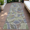 Piper Looms Chantille Geometric ACN2208 Green Machine Washable Area Rug Runner Outdoor Lifestyle Image Feature