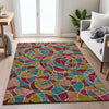 Piper Looms Chantille Geometric ACN2208 Merlot Machine Washable Area Rug Lifestyle Image Feature
