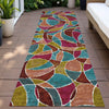 Piper Looms Chantille Geometric ACN2208 Merlot Machine Washable Area Rug Runner Outdoor Lifestyle Image Feature