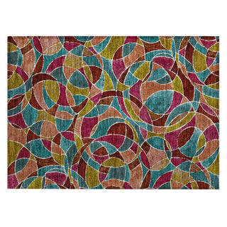 Piper Looms Chantille Geometric ACN2208 Merlot Machine Washable Area Rug Scatter Main Image