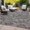 Piper Looms Chantille Geometric ACN2208 Plum Machine Washable Area Rug Outdoor Lifestyle Image Feature