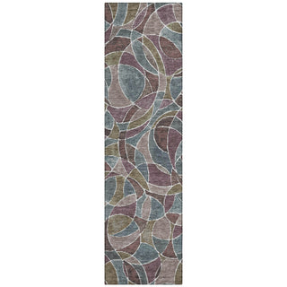 Piper Looms Chantille Geometric ACN2208 Plum Machine Washable Area Rug Runner Main Image