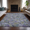 Piper Looms Chantille Geometric ACN2208 Purple Machine Washable Area Rug Lifestyle Image Feature